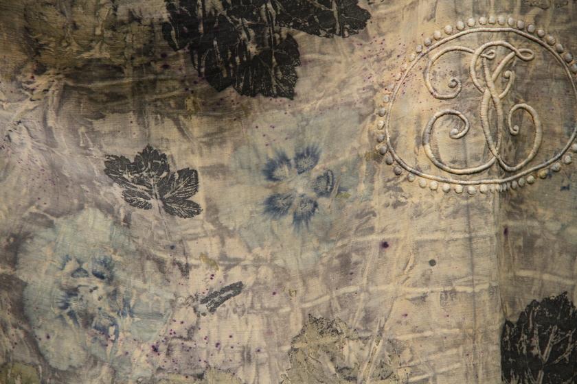 Tissu linge ancien Eco Print